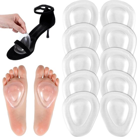Comfortabele middenvoetkussens voor vrouwen - Herbruikbare antislip gelvoetpads en voorvoetkussens voor extra steun en demping