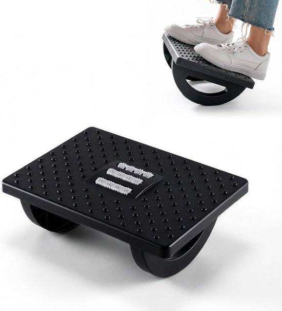 Comfortabele voetensteun met massagefunctie voor thuiskantoor, antislip ontwerp, vermindert vermoeidheid in benen en knieën, ideaal voor langdurig zitten