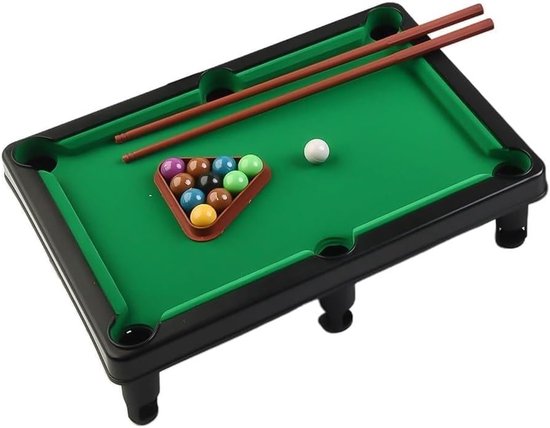 Compacte tafelpooltafel - Mini biljartspel - Gezinsspelletjes avond - Versterkt kunststof frame - 445 x 245 x 155 cm