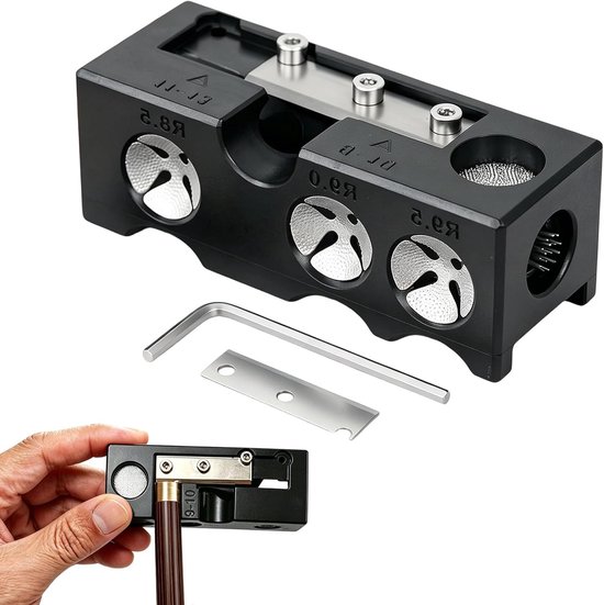 Complete 11-in-1 biljartkeu-reparatieset voor snookerkeu-punten, slijpen en vervangen van keupunten, ideaal voor biljartliefhebbers 3 x 3 x 8 cm