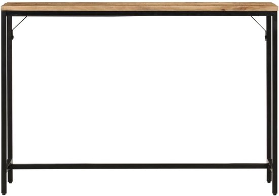 Consoletafel van mangohout en ijzer, 110 x 30 x 75 cm
