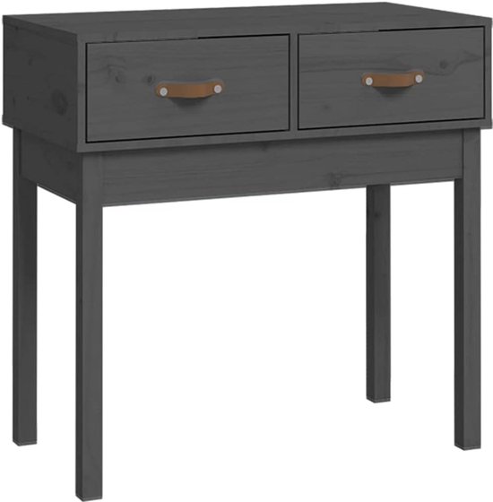 Consoletafel van massief grenenhout, grijs, 76,5 x 40 x 75 cm, 2