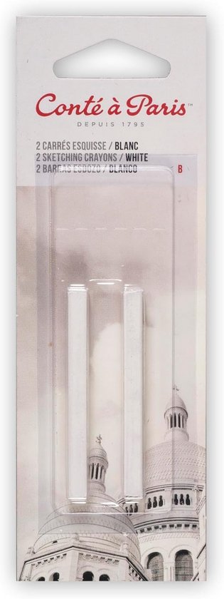 Conté a Paris Carré Kleurkrijt - Vierkante Schetskrijt voor Fijne Details & Grote Oppervlakken - 14 Kleuren - Harde Pastelkrijt met Natuurlijke Pigmenten - 6x6mm - 65mm van Conté a Paris