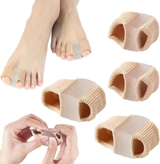 Correctie van Hallux Valgus met Zachte Tussenstukjes voor Tenen - Bunion Corrector voor Overlapende Tenen, Pijnverlichting en Comfort - Set van 4 voor Mannen en Vrouwen