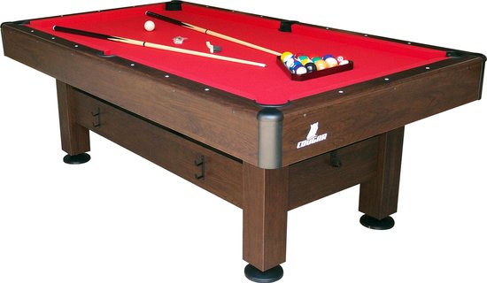 Cougar Saphir Pooltafel - 7ft. biljarttafel - 220 x 110 cm speelveld - Incl. ballen, 2 keuen, triangel en krijt van Merkloos