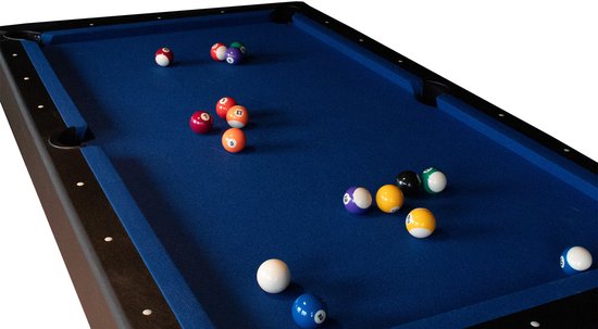 Cub Sports Blackpool Pooltafel 8 ft – Professioneel, Speelklaar & Compleet geleverd- Hufterproof - Indoor Pooltafel - Pooltafel voor thuis - Zwart - Blauw laken - 110kg- 2 jaar garantie - Inclusief accessoires -Pooltafel School-Showroom Eindhoven van Merkloos