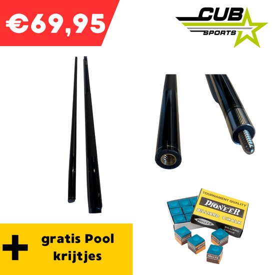 Cubsports - Glassfiber carbon - keu - zwart -145cm - 2 delig-stabiel-perfect recht- 13 mm pomerans-veerkrachtig -duurzaam - robuust gebruik scholen-jeugdcentra-recreatie instellingen-outdoor gebruik-showroom Eindhoven-getrokken glasvezel materiaal van Cubsport