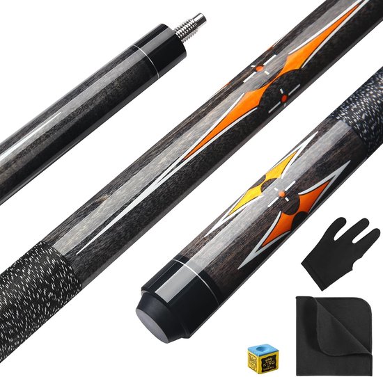Cue, 58" 20oz Biljart Cue Canadese esdoornhout zwembad keu 13 mm tips