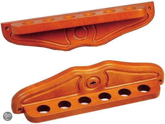 Cue rack for 6 cues Deluxe Maple van Peradon