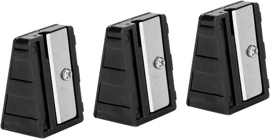 Cue Tip Trimmer - Reparatie Tool - Biljart Onderhoud - Duurzaam Metaal - 3 Stuks - Zwart
