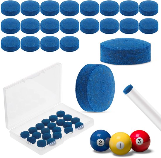 Dailygoods - 20 Stuks Billiard Cue Points - Leer Cue Tips Accessoires voor Billiard en Snooker