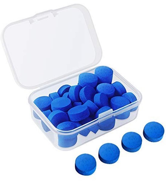Dailygoods - 30 Stuks Pool Cue Tips - Vervangtips voor Billiard Keu met Opbergdoos