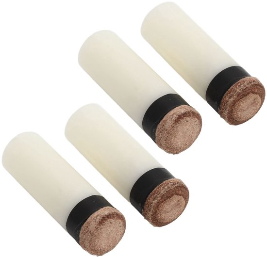 Dailygoods - Biljartkeu-tips - Universele Vervangingen - Eenvoudig in gebruik - Wit - PU-leer en Kunststof - Geschikt voor Biljart- en Snookerspellen