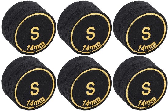 Dailygoods - Billiard Cue Tips - Professionele Multilayer - 6 Stuks - Pool en Snooker Accessoires - Hoogwaardige Kwaliteit - Geschikt voor Biljart - 1