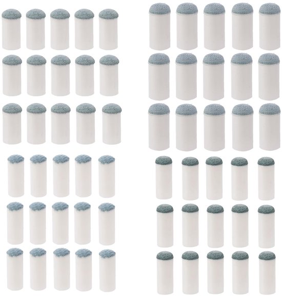 Dailygoods - Cosensi - Dailygoody - Slip-On Pool Cue Dots - Billiard Stick Sleeves - 60 Stuks - Wit - Snooker en Pole Cue Accessoires - Voor Tafelonderhoud - 9/10/12/13