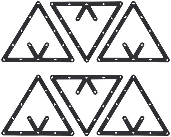 Dailygoods - Dailygoody - Billiard Ball Rack Set - 6 Stuks - Duurzaam en stevig - Geschikt voor pooltafels - Ideaal voor biljartspelers - Handige ballenhouder - Tr
