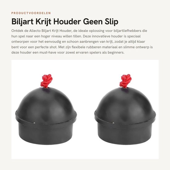 Dailygoods- Krijthouder Rubber - Biljart Krijthouder - Pool Krijthouder - Antislip Houder - Koord voor Ophangen - Buigzaam Materiaal - Biljartaccessoire