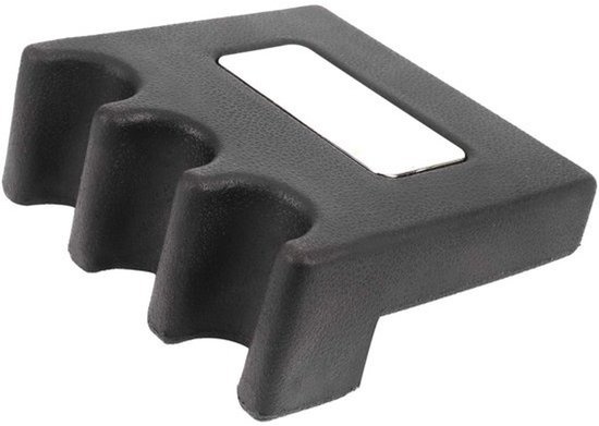 Dailygoods- Lichtgewicht houder voor biljartkeus - Draagbare steunbeugel - Gemaakt van hard plastic - Geschikt voor drie keuen - Stevig en slijtvast - Zwart - Steun voor biljartkeus
