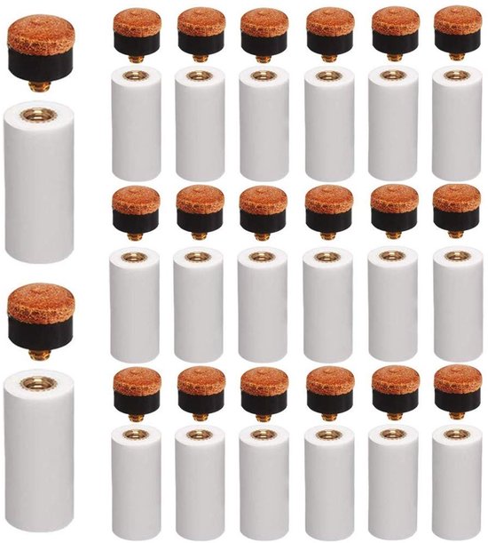 Dailygoody - Billiard Cue Spitzen - 20pcs Billiard Tips - Eenvoudig