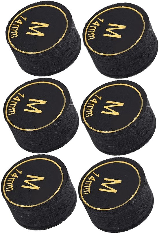 Dailygoody - Billiard Cue Tips - 14mm Vervangtips - Duurzaam en Kwalitatief - Voor Biljart en Snooker - Perfecte Grip en Controle - Geschikt voor Bilj.. van Merkloos