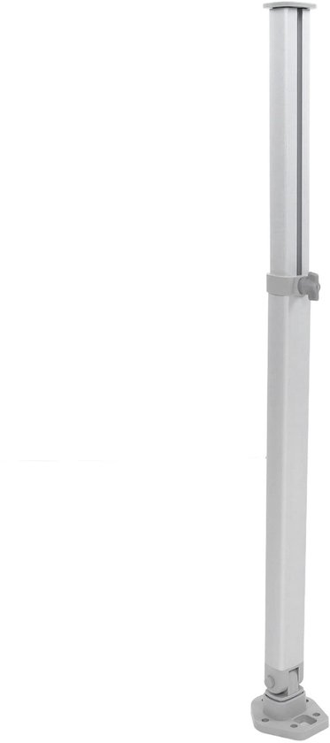 Dailygoody - In Hoogte Verstelbare Tafelpoot - Opvouwbare Steun - Zilver - Telescopische Steun - Veilig en betrouwbaar voor Caravan en Boot - Geschikt