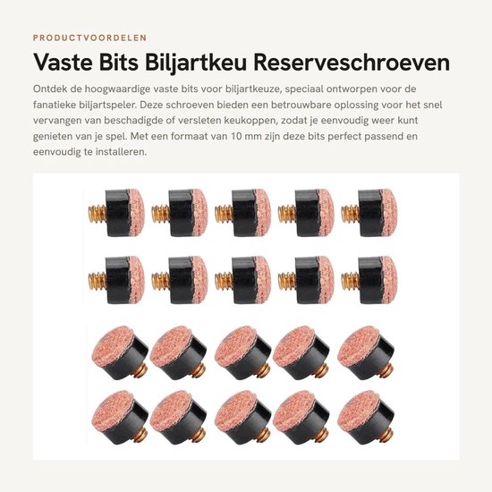 Dailygoody - Vaste Bits Biljartkeu - Reserveschroeven - Eenvoudig te
