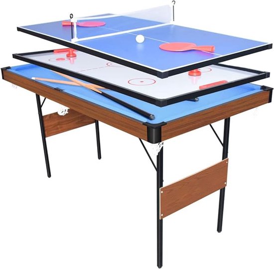 DailySupplies® Pooltafel voor Thuis - Mini Pooltafel Inklapbaar - Biljarttafel - Blauw van Merkloos