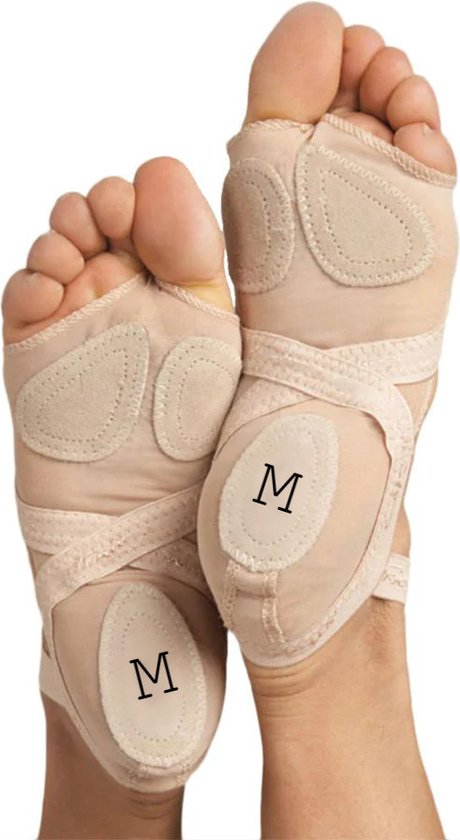 Dancer Dancewear® Voetjes “Full Body” | Footundeez | voetbeschermer | Beige | Maat M | Schoenmaten 36/37/38/39 van Dancer Dancewear