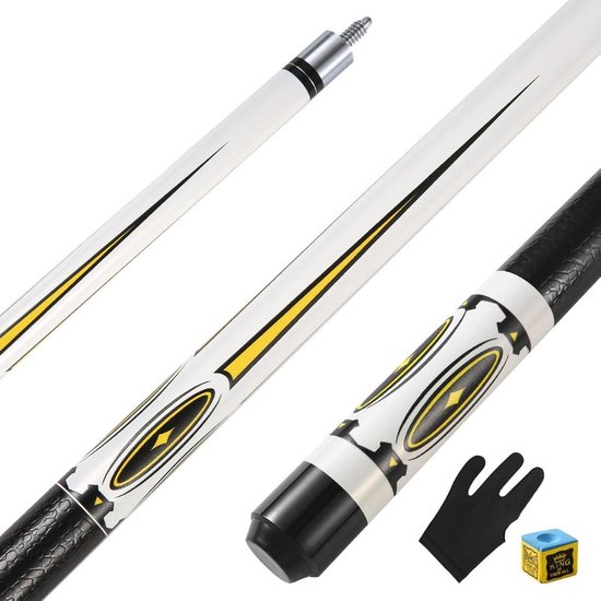 DD® Poolkeu - Biljartkeu - Keu - 1/2 keu Sticks - 79x6x5cm - Wit van DD®