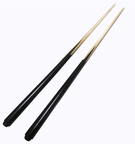 DD® Poolkeu - Biljartkeu - Keu - 2-Delige Poolkeu Stick - 91x5x3cm - Zwart van Merkloos