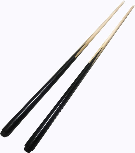 DD® Poolkeu - Biljartkeu - Keu - 2-Delige Poolkeu Stick - 91x5x3cm - Zwart