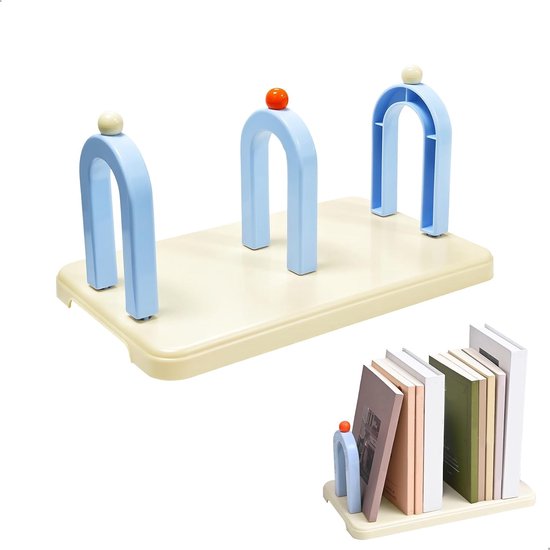 Decoratieve Boekensteunen voor Planken en Bureau, Antislip Plastic Boekensteunen voor Thuis, Kantoor en School