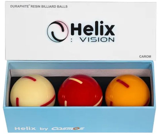 Diamond Helix Vision Red set 61,5mm - 61,5mm Phenolic Billiard Balls - Set Professionele Fenolhars Biljartballen