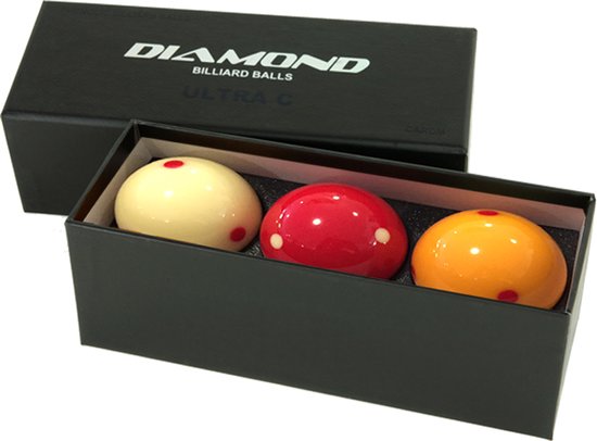 Diamond Ultra-C Dynamic w/dots 61.5mm Phenolic Billiard Balls - Set Professionele Fenolhars Biljartballen
