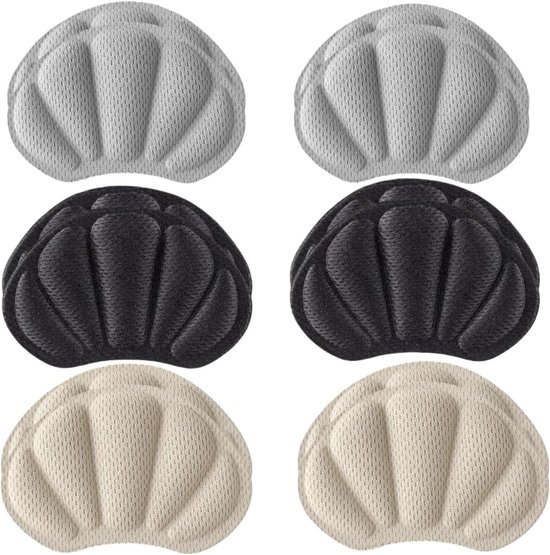 Dikke Hielkussens voor Schoenen, 12 Stuks (6 Paren), Zelfklevende Antislip Bescherming voor Hielen, Comfort en Ondersteuning voor Mannen en Vrouwen