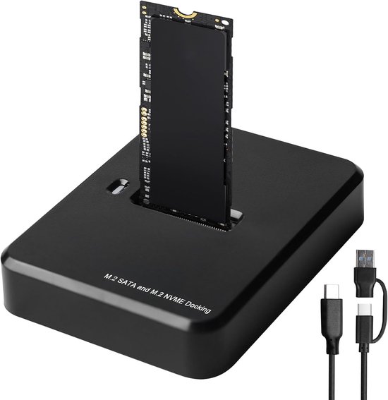 Docking station voor M.2 NVME en SATA SSD's, dual protocol, USB 3.1 Gen2, geschikt voor 2230 2242 2260 2280, compatibel met Windows, Mac OS en Linux