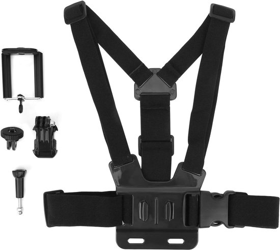 Draagbare Borstband voor Mobiele Telefoon, Universele Bevestiging met Clip voor Foto's, Stabiele en Betrouwbare Steun voor Actiefoto's en Video's