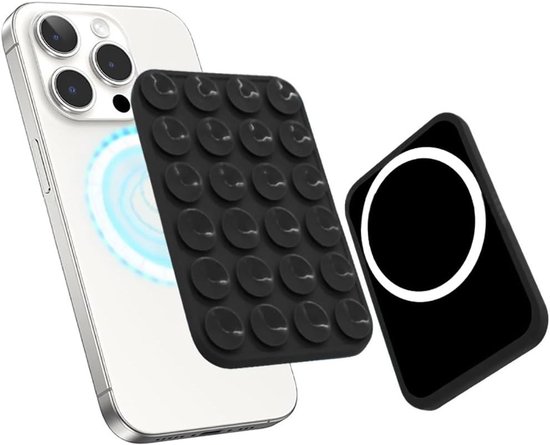 Draagbare magnetische telefoonhouder voor smartphones - Universele standaard met magnetische plaat voor optimale ondersteuning en stabiliteit