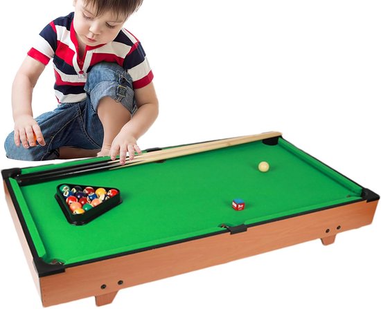Draagbare Pooltafel - Mini Tafelspel - Familie Entertainment - Verstelbaar Ontwerp - 81x40x15 cm