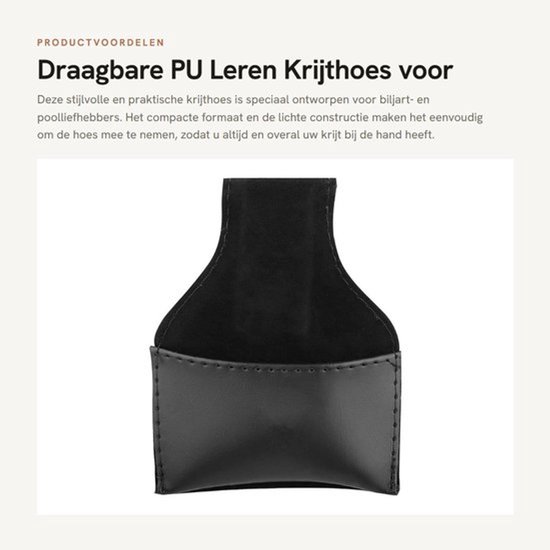 Draagbare PU Leren Krijthoes voor Biljartkeu