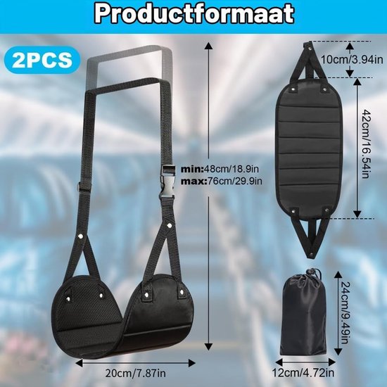 Draagbare Reis Voetsteun - Opvouwbare Hangende Voetstoel Hammock voor Comfortabel Reizen en Ontspannen