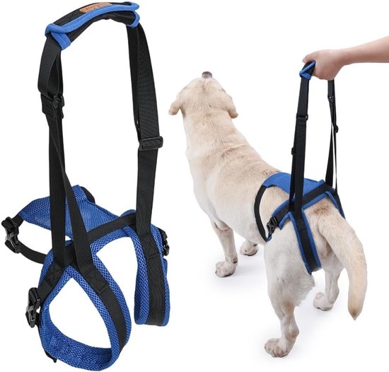 Draagriem voor honden met handvat, instelbare traphulp en ondersteuning voor oudere of zieke honden
