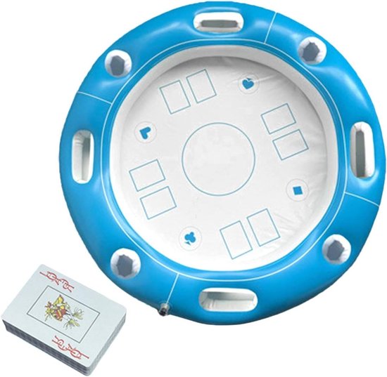 Drijvende Speeltafel - Pooltafel - Waterpret - Met Drankkoeler - 100 cm Diameter - Circulair