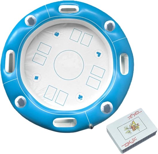 Drijvende Tafel - Zwembad Tafel - Interactieve Activiteiten - Geïntegreerde Drankkoeling - Diameter 100 cm - Circulair