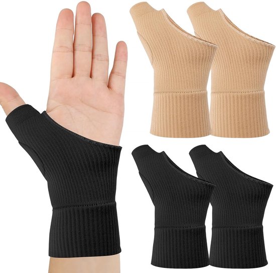 Duo Duimsteunen voor Rechter en Linker Hand - Ademend Ondersteuning voor Duim, Splint voor Artritis en Tendinitis (Maat L)