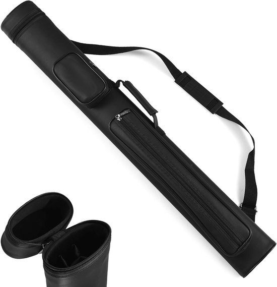 Duurzame 2X2 hard cue tas voor biljart, poolstokken opbergkoffer en transportbuis