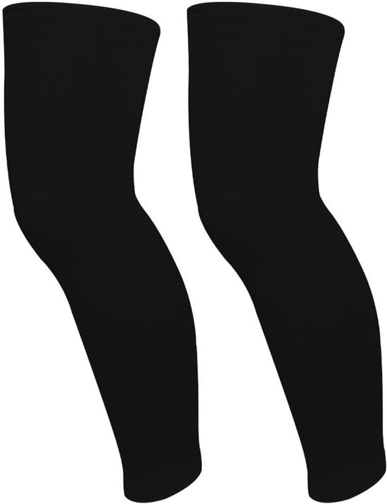 Duurzame lange compressiesokken voor kinderen, ondersteuning voor benen en kuiten, niet-slip, UV-bescherming voor sportactiviteiten zoals basketbal en voetbal, Zwart, maat 37