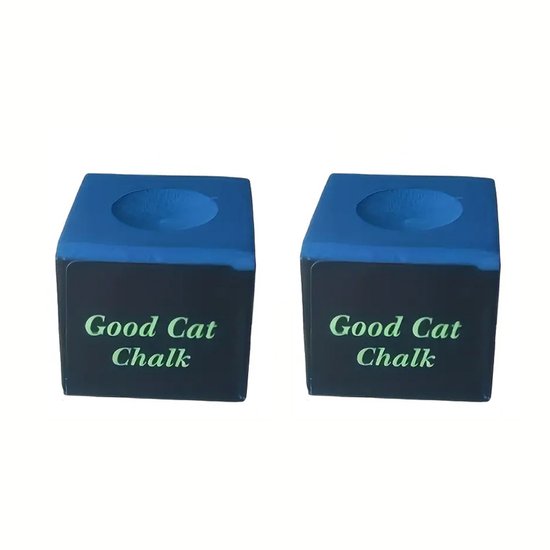 DW4Trading Biljartkrijt Good Cat Set van 2 Stuks Blauw Keukrijt - Topkwaliteit - Pool Biljart Accesoires van DW4Trading