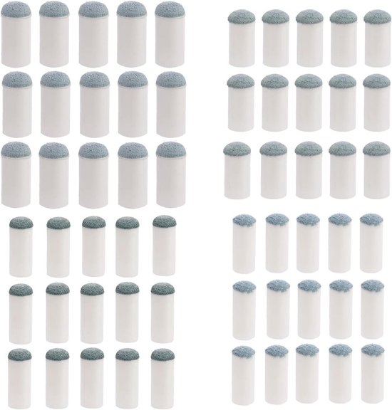 Egoods - Poolkeu-Punten Set voor Tafelonderhoud - Slip-On - 60 stuks - 4 Maten - Biljartstok Accessoires - Snooker en Pool - Puntreparatie - 9/10/12/13mm - 15 Stuks per Maat van Merkloos