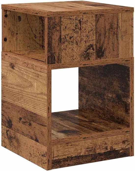 Eindtafel van hout 30,5 x 30 x 45 cm modern met polka